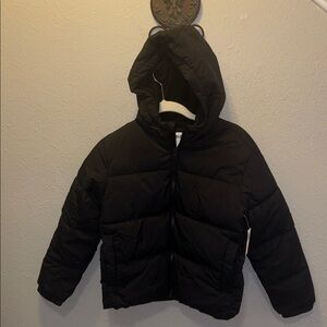 Old Navy Puffer Ski Winter Coat Jacket Black w Fleece Boys Sz Medium 8 NWT